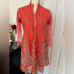 PAKISTANI INDIAN DRESSY SEMI FORMAL KURTA TOP